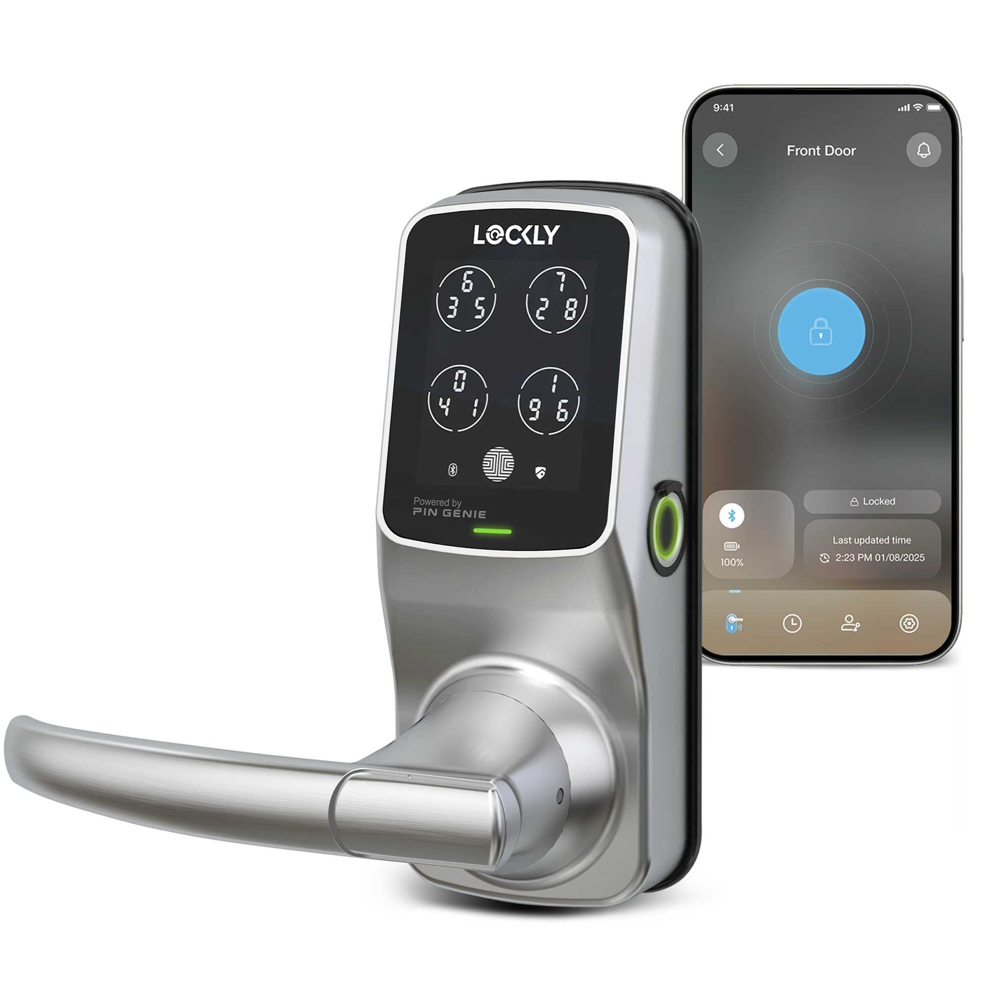 Lockly Secure Plus 智能門鎖(PGD628F) | 斜舌鎖