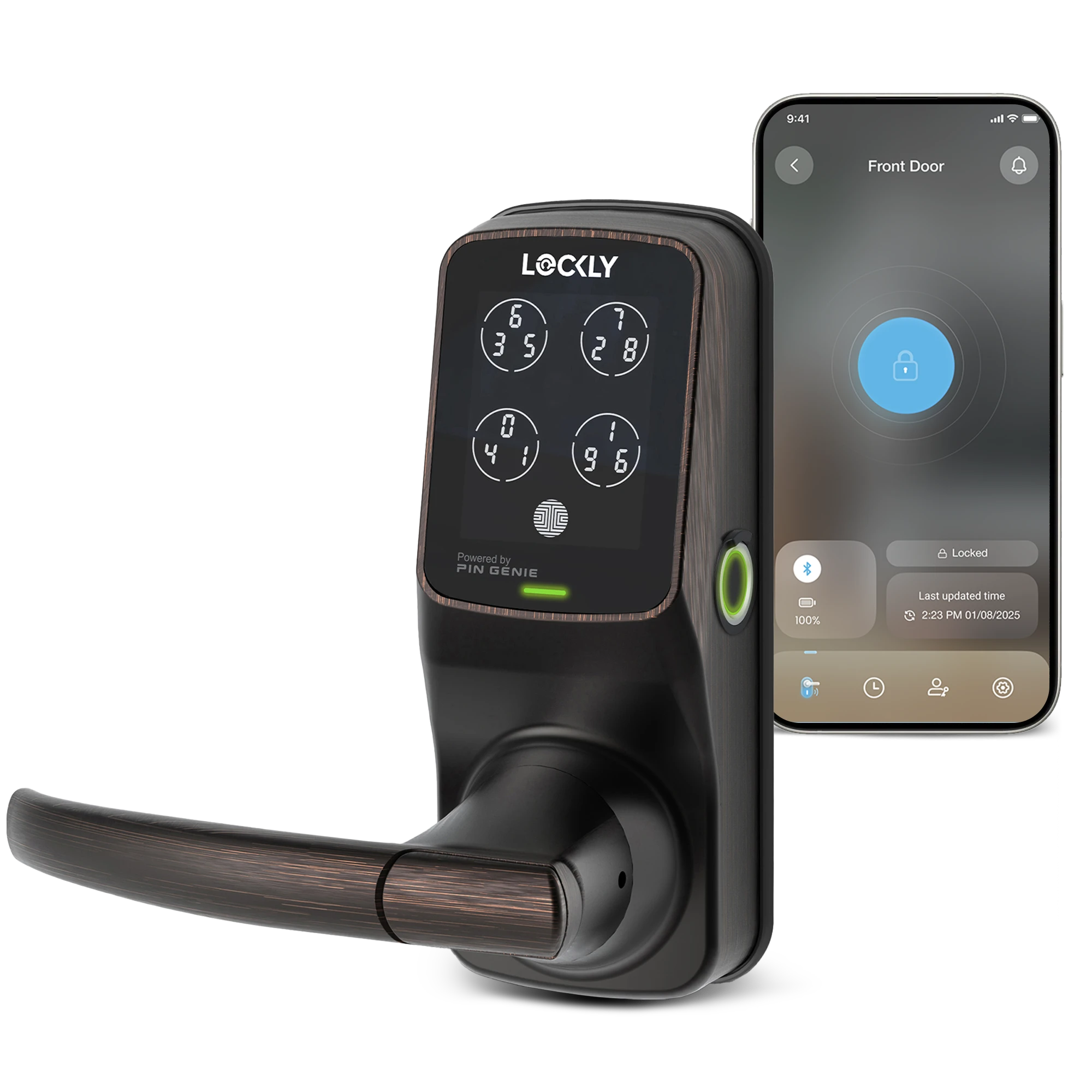 Lockly Secure Plus 智能門鎖(PGD628F) | 斜舌鎖