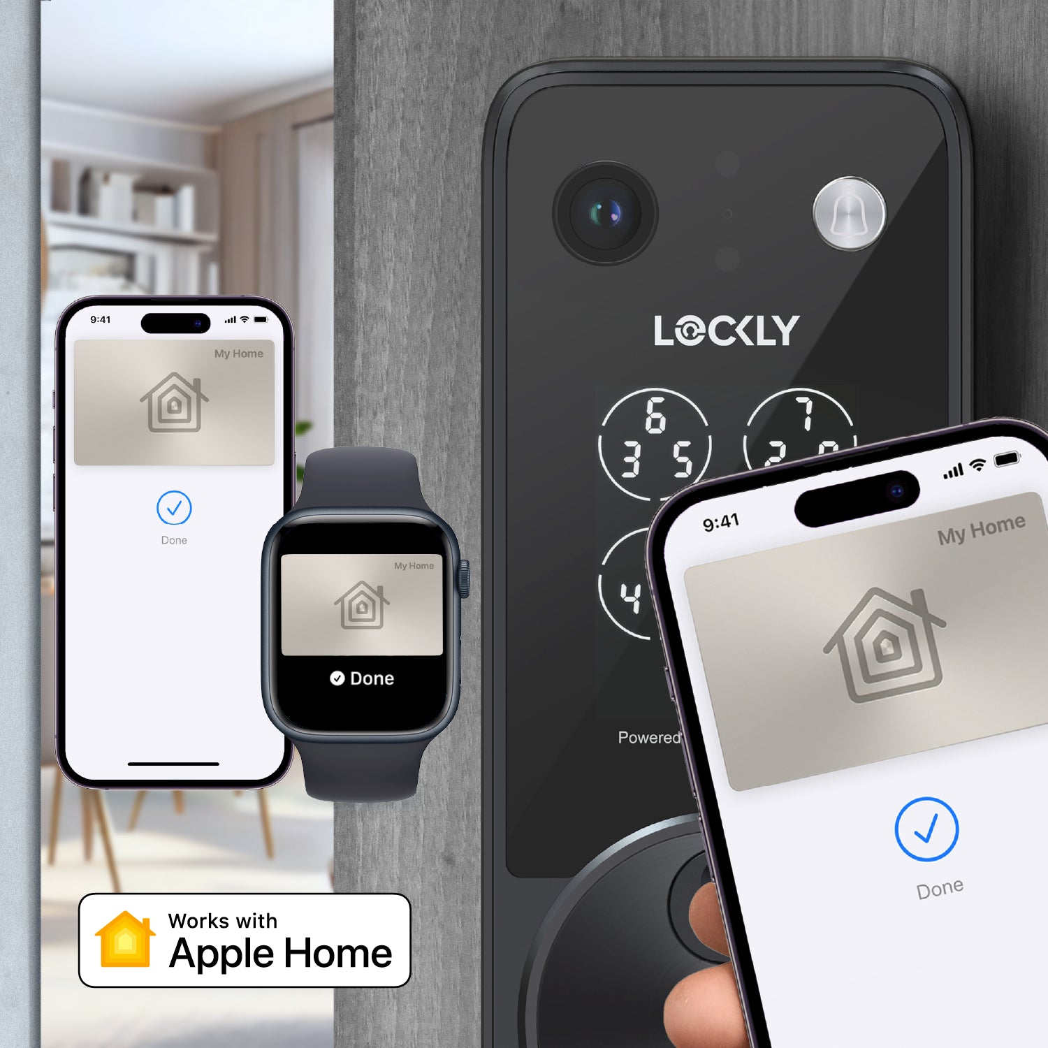 Lockly Vision Zeno Series 智能視像門鎖(PGK798)|平頭鎖