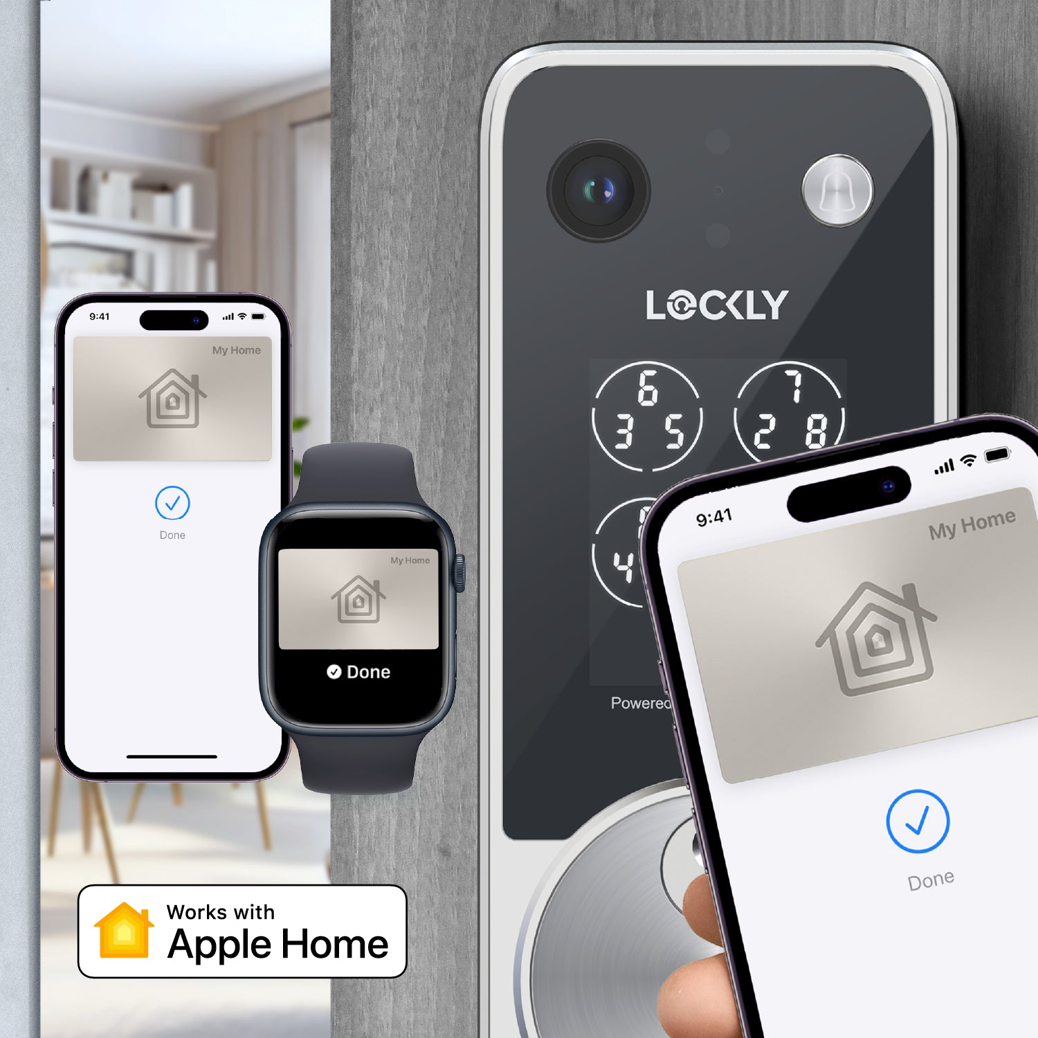 Lockly Vision Zeno Series 智能視像門鎖(PGK798)|平頭鎖