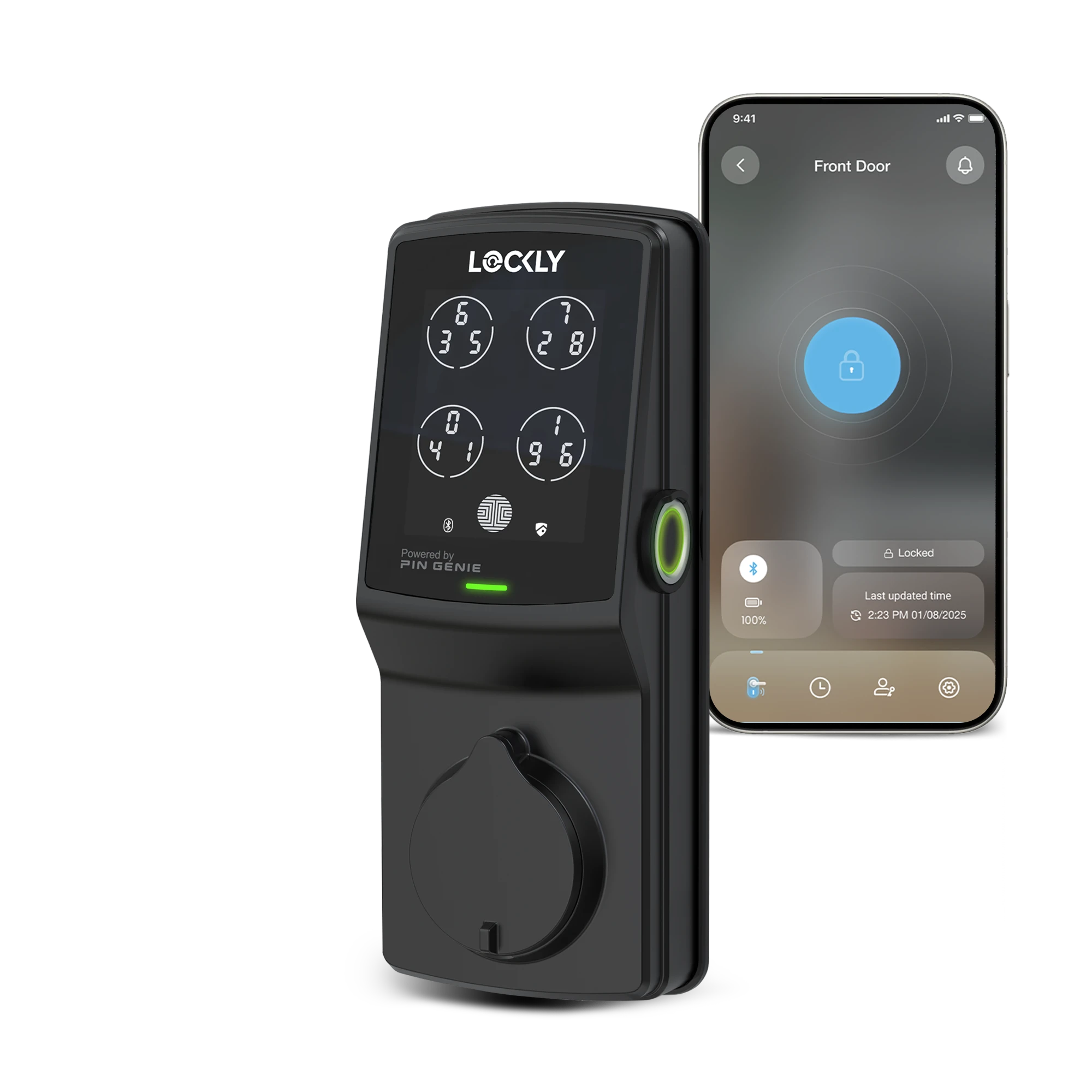 Lockly Secure Plus 智能門鎖（PGD728F）｜平頭鎖
