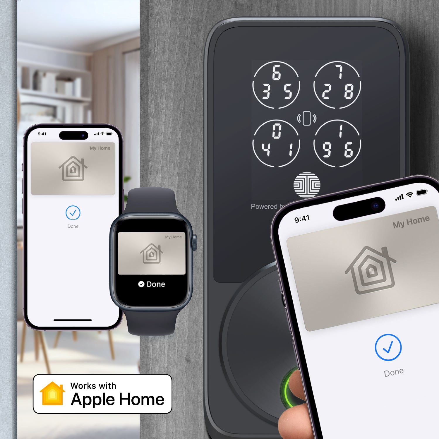 Secure Pro Zeno Series 智能門鎖（PGK728W）｜平頭鎖